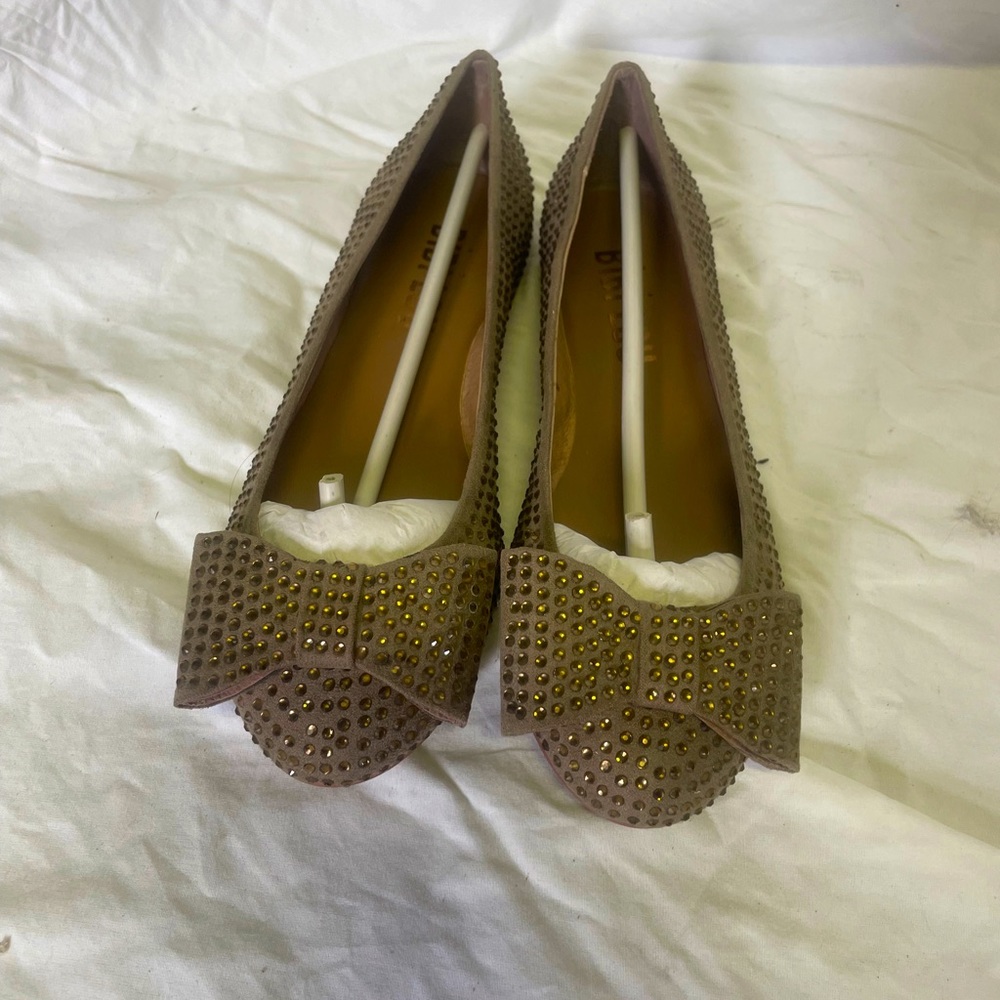 Bibi Lou suede ballet bow gem size 37 nwt